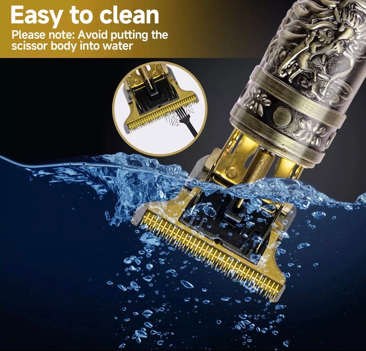 Professional Men Hair Clippers Trimmer Machine Cordless Beard Electric Shaver