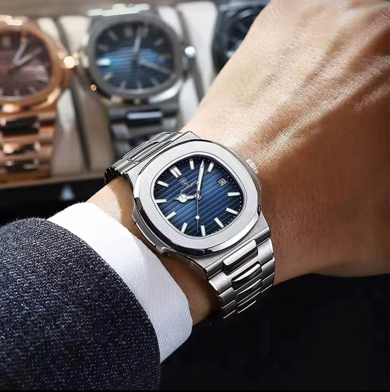 POEDAGAR Square Luxury Men