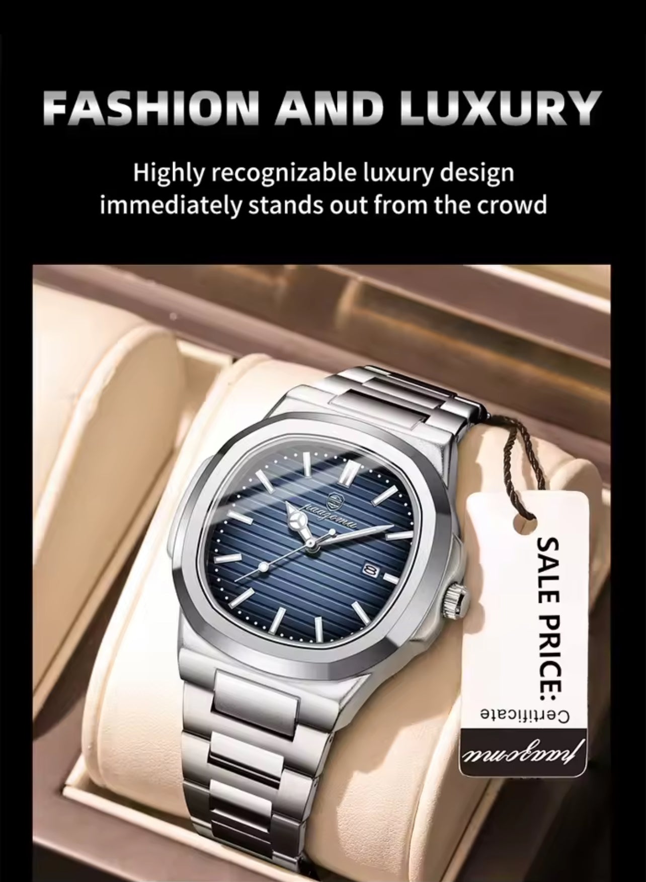POEDAGAR Square Luxury Men