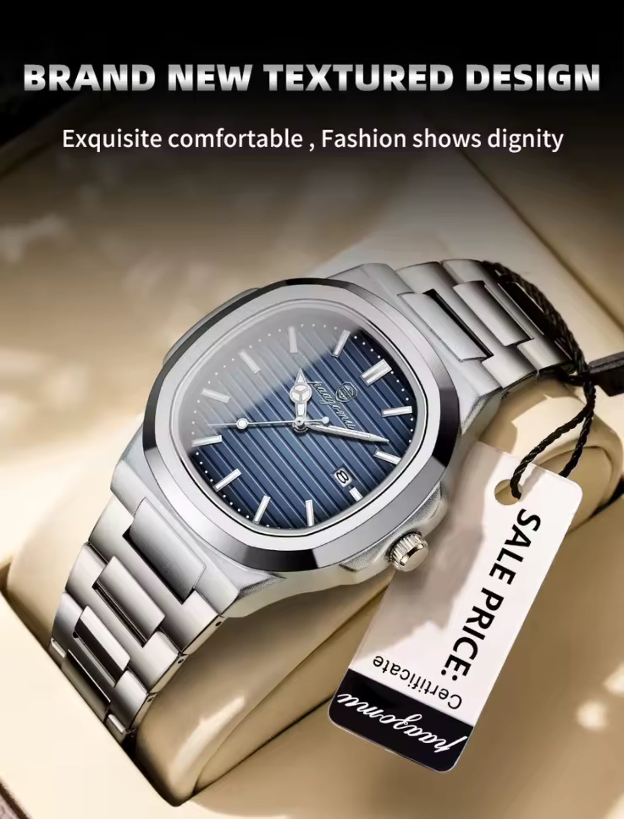 POEDAGAR Square Luxury Men