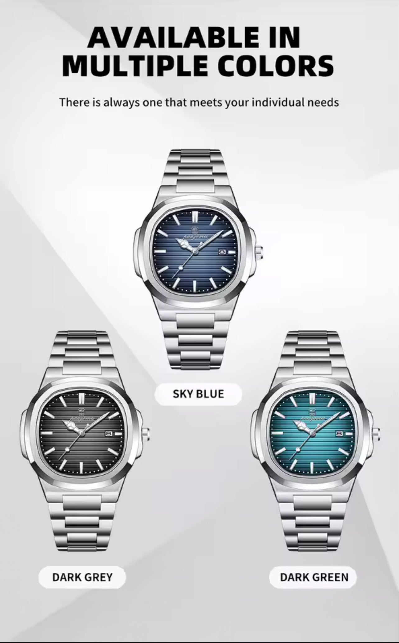 POEDAGAR Square Luxury Men