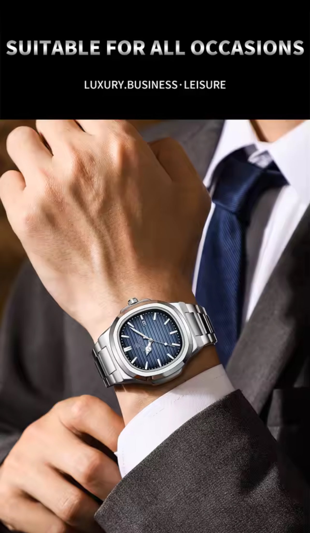 POEDAGAR Square Luxury Men