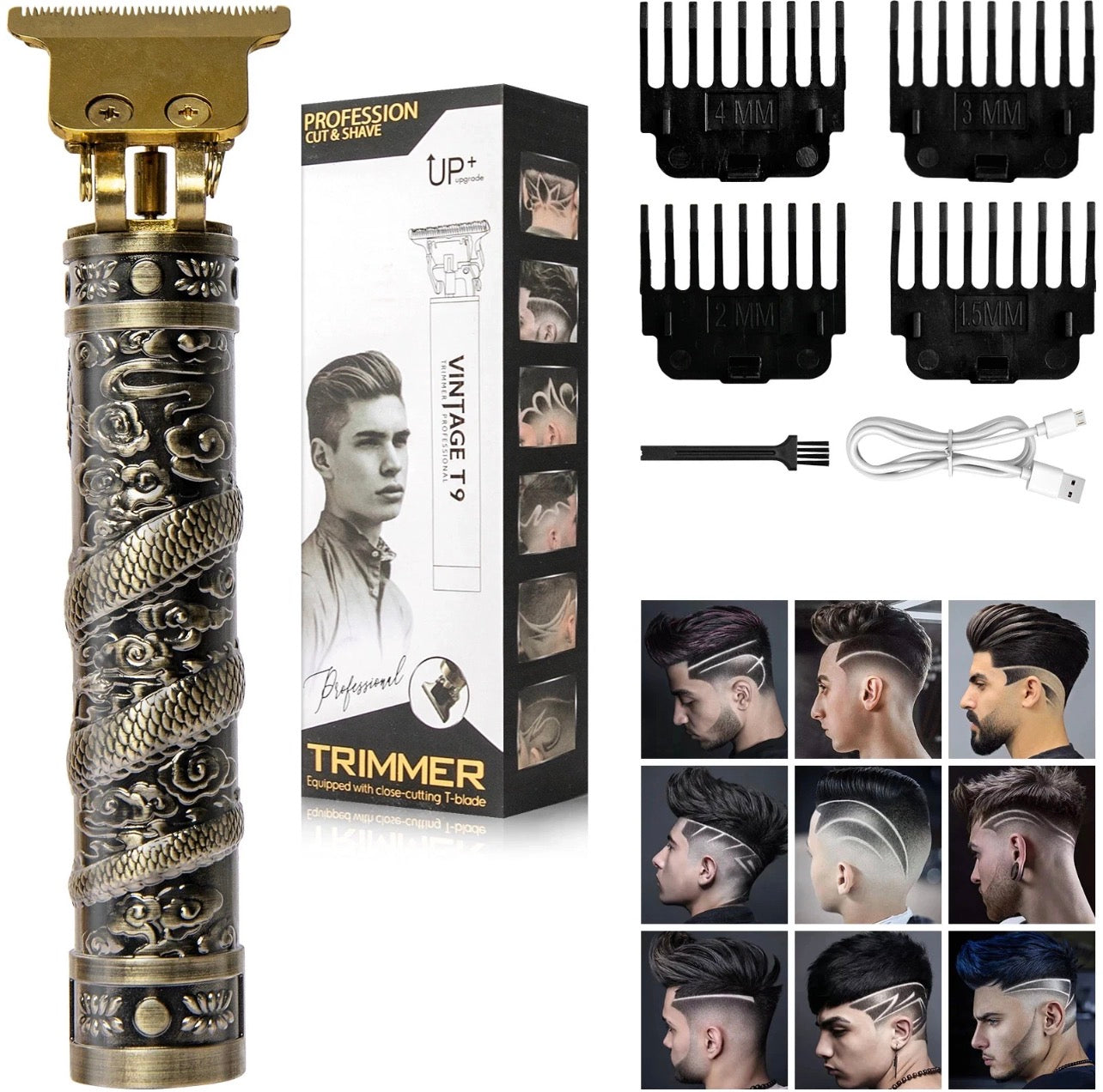 Professional Men Hair Clippers Trimmer Machine Cordless Beard Electric Shaver