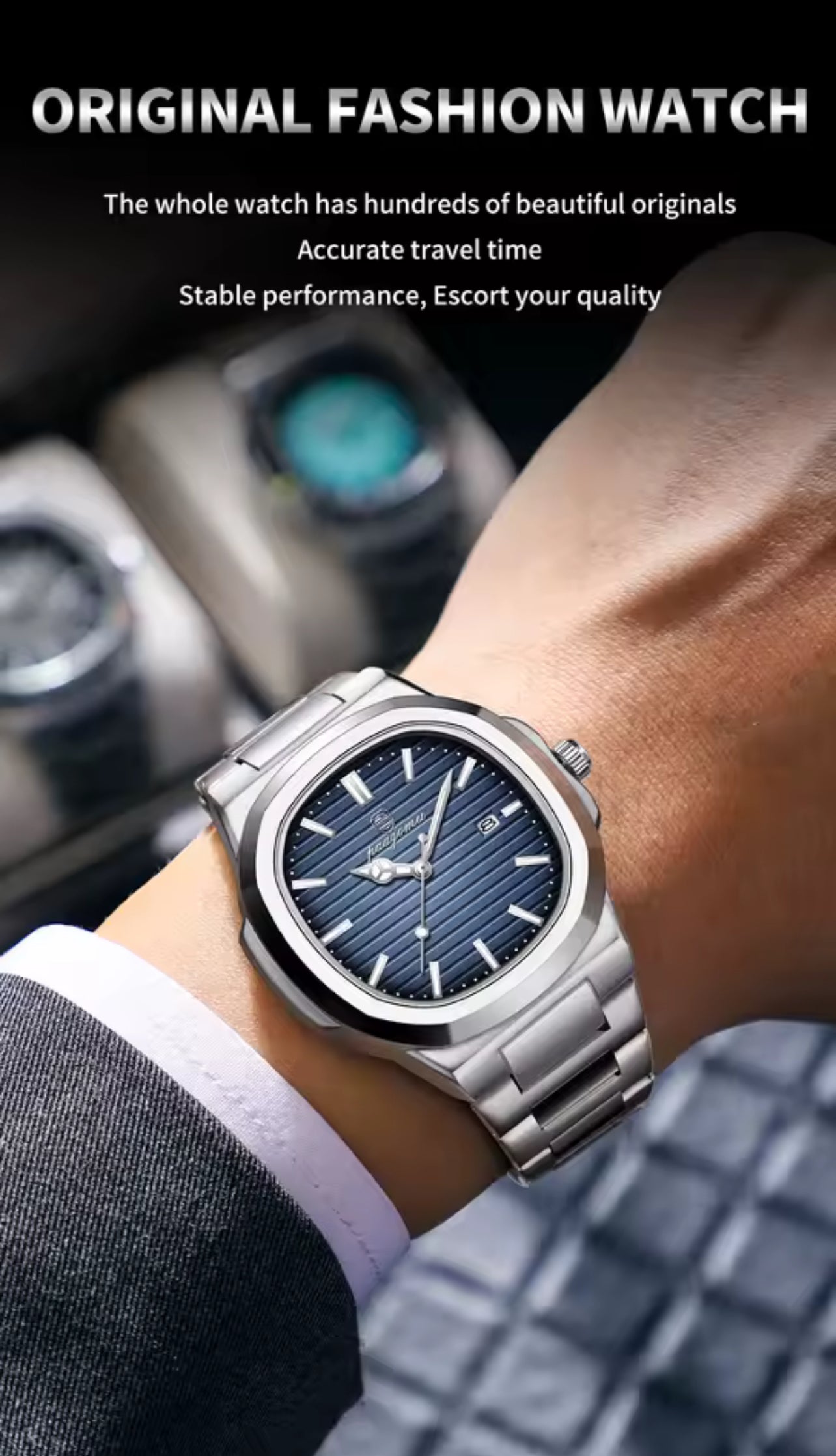 POEDAGAR Square Luxury Men